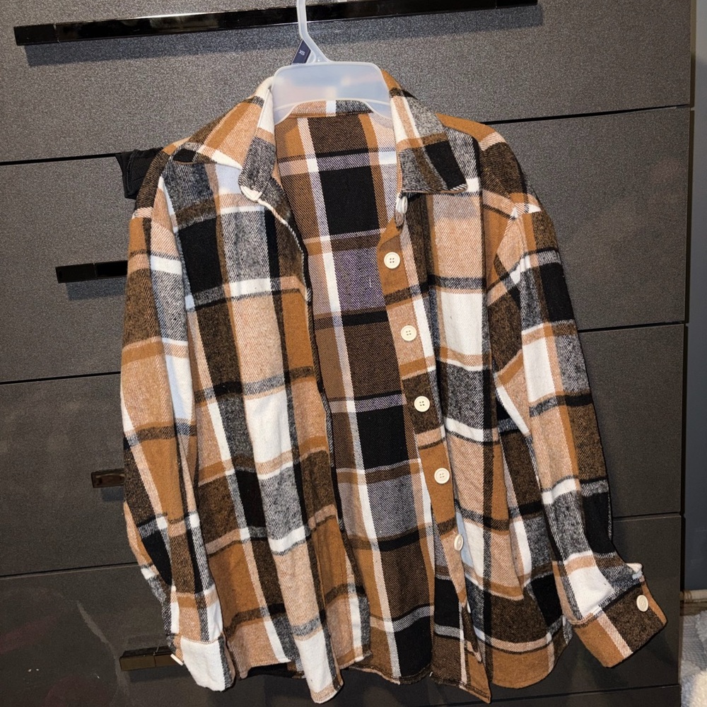 Brown and Black Oversized Flannel